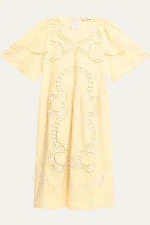 SEA Vesna Embroidered Midi Dress