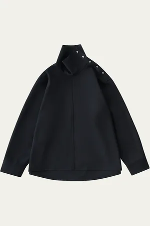 STUDIO NICHOLSON Wist Draped High-Neck Top
