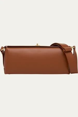 Plan C Folded Leather Shoulder Bag