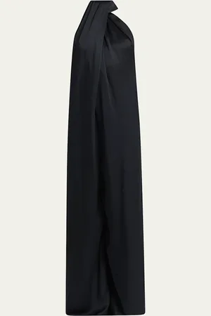 Stella McCartney Envers Draped Satin Halterneck Jumpsuit