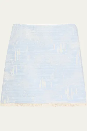 Kobi Halperin Rigby Fringe-Hem Tweed Mini Skirt