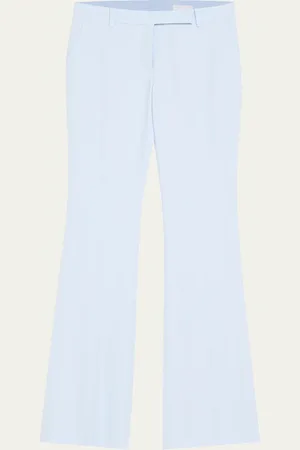 Alexander McQueen Bootcut Leaf Crepe Pants