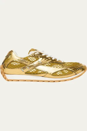 Bottega Veneta Orbit Metallic Net Runner Sneakers