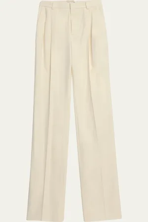 Saint Laurent Wide-Leg Suiting Trousers