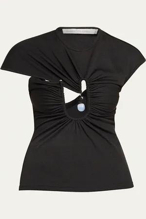 CHRISTOPHER ESBER Helix Crystal Ribbed Tee
