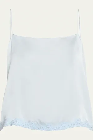 The Row Kilari Satin Lace Hem Top