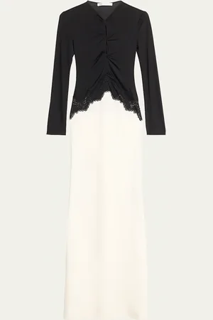 CHRISTOPHER ESBER Twisted Verner-Lace Long-Sleeve Maxi Dress