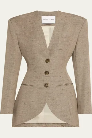 PRABAL GURUNG Sherwani Curved Hem Jacket