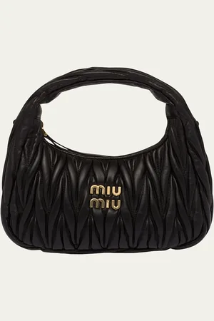 Miu Miu Matelasse Quilted Top Handle Hobo Bag