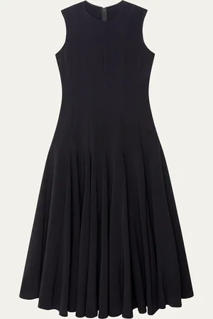 Another Tomorrow Paneled Drop-Waist Flare Maxi Dress