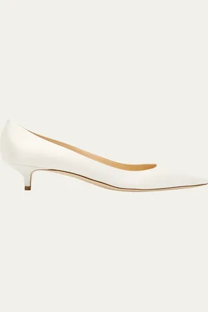 Jimmy Choo Amelia Satin Kitten-Heel Pumps