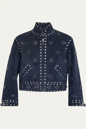 BODE Howard Studded Suede Jacket