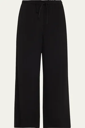 Totême Striped Woven Straight-Leg Ankle Pull-On Trousers