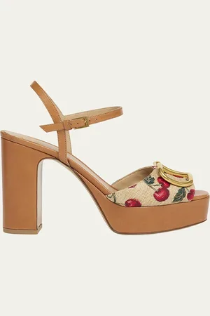 VALENTINO GARAVANI VLogo Cherry Ankle-Strap Platform Sandals