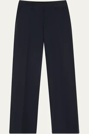 DRIES VAN NOTEN Parchia Bis Straight Leg Wool Pants