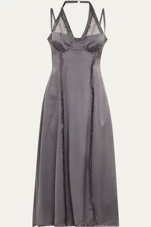 Jane Wade Shredded Silk Midi Dress