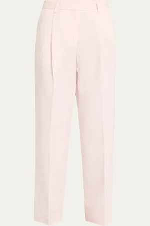 Totême Slant-Pocket Pleated Straight-Leg Cotton Trousers