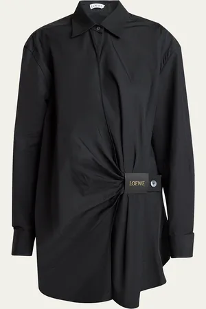 Loewe Draped Poplin Mini Shirtdress