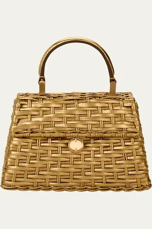 Cult Gaia Sybil Nano Metallic Woven Crossbody Bag