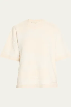 Jason Wu Crewneck Looped Fringe Jacquard T-Shirt