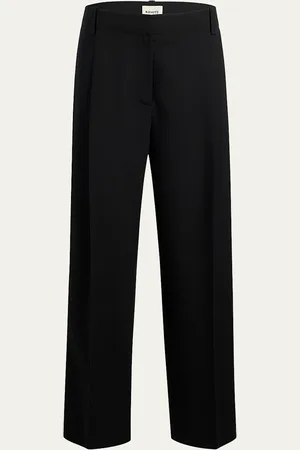 Khaite Lenton Pintuck Wool Pants