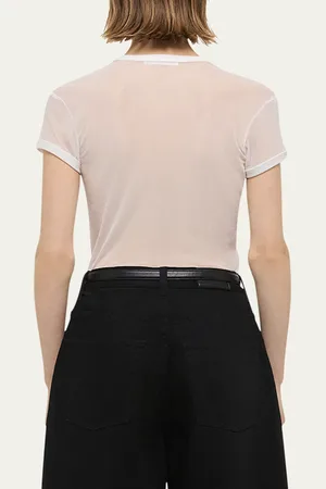 Helmut Lang Slim Sheer Logo Tee