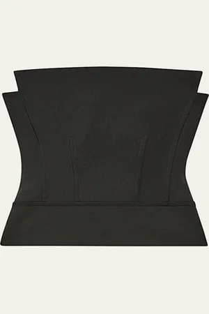Another Tomorrow Architectural Strapless Wool Bustier