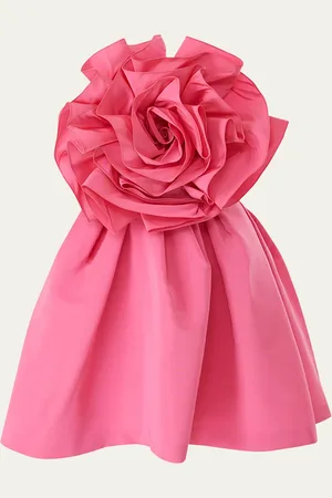 Carolina Herrera Flower Strapless Mini Dress