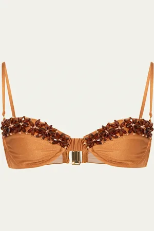 PATBO Jersey Sands Beaded Bikini Top