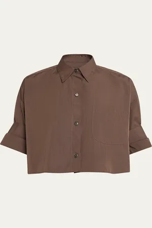TWP Next Ex Cropped Button-Front Shirt