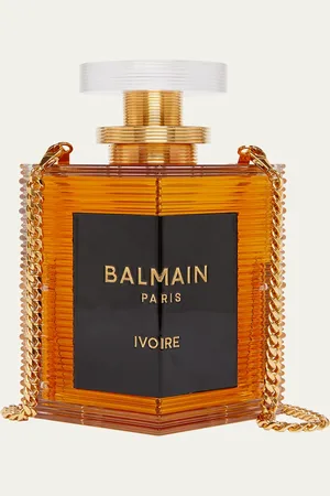 Balmain Perfume Clutch Bag in Resin and Brass