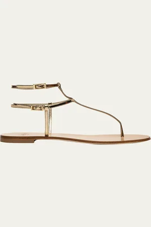 Alevì Isi Metallic Dual-Buckle Thong Sandals