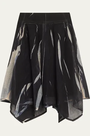 Jason Wu Printed Gauze Handkerchief Midi Skirt
