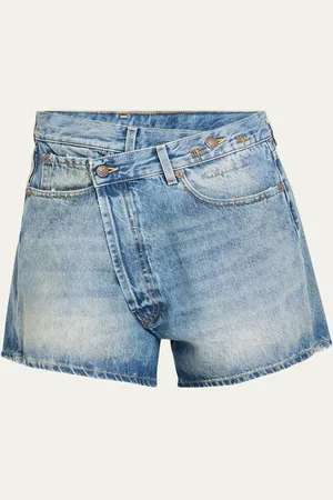 R13 Crossover Denim Shorts