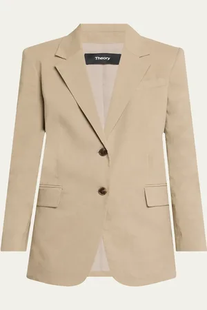 THEORY Oversized Crunch Linen Blazer