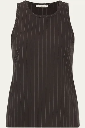 St Agni Pinstripe Wool Tank Top