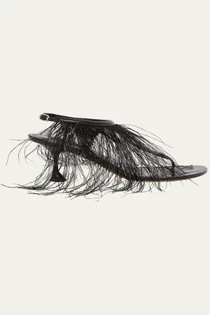 Proenza Schouler Tee Feather Thong Sandals