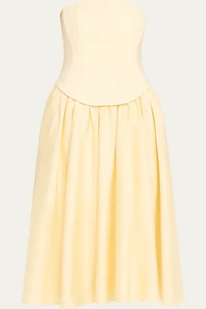 Toccin Melody Corset Combo Midi Dress