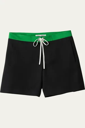Miu Miu Colorblock Drawstring Low Rise Shorts