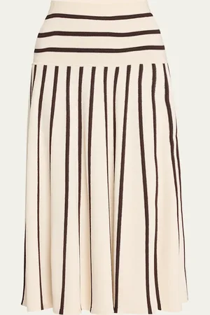 ZIMMERMANN Illuminate Stripe Midi Skirt