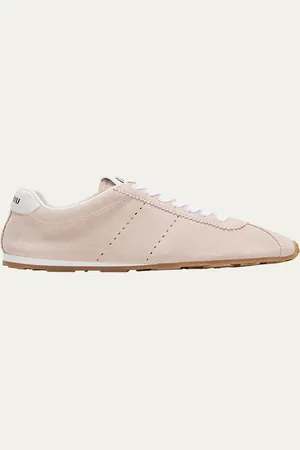 Miu Miu Suede Bicolor Retro Trainer Sneakers