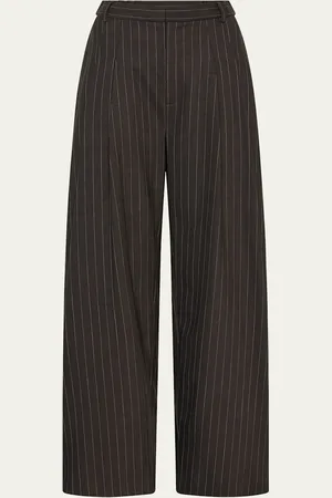 St Agni Pinstripe Wool Tapered Pants