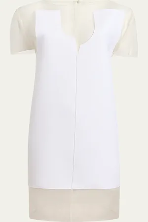 Khaite Winona Paneled Mini Dress