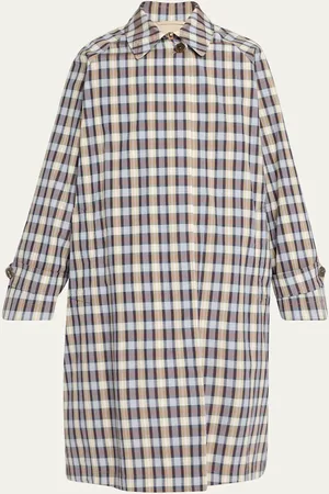 The Row Tavishina Check Long Coat