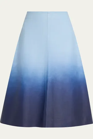 Kobi Halperin Lucien Ombre Leather Midi Skirt
