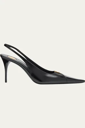 Saint Laurent Babylone Leather YSL Slingback Pumps