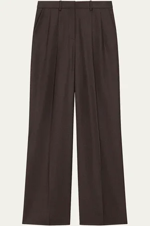 THEORY Flannel Double-Pleat Pants