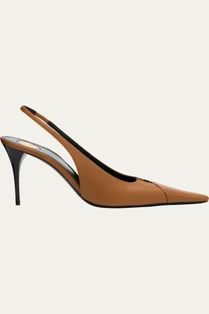 Saint Laurent Babylone Leather YSL Slingback Pumps