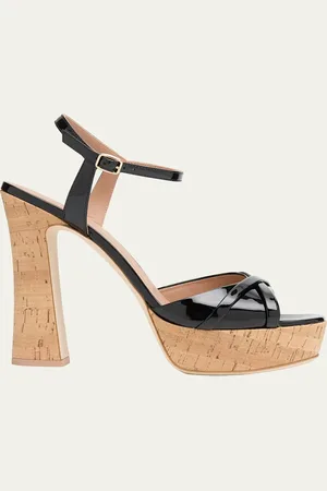 MALONE SOULIERS Keaton Patent Cork Platform Sandals