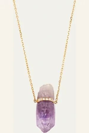 JIA JIA Vera Cruz Amethyst and Diamond Bar Necklace